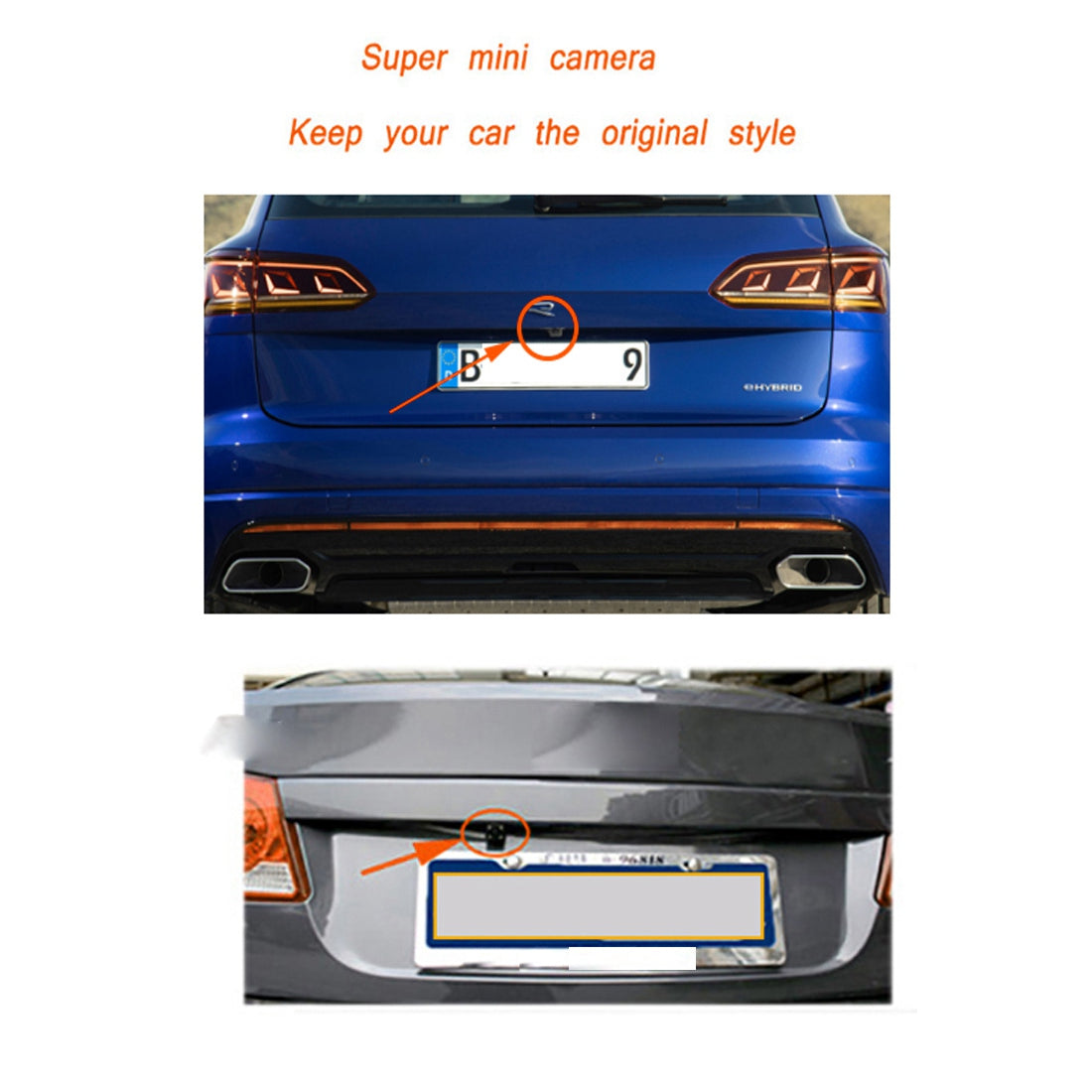 RH-508 Car Accessories 5" LCD Display Monitor 4-LED Rear Camera Car Reversing Kit with AV1 AV2 Vide Inputs