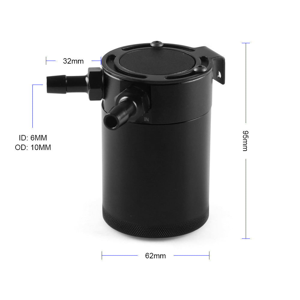 BX101669 Car Universal 2-Port Compact Baffled Oil Catch Can