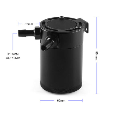 BX101669 Car Universal 2-Port Compact Baffled Oil Catch Can