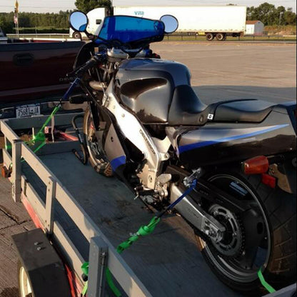 A3499 4PCS ATV Hook Belts Blue Nylon Motorcycle Fixing Straps, Length: 46cm