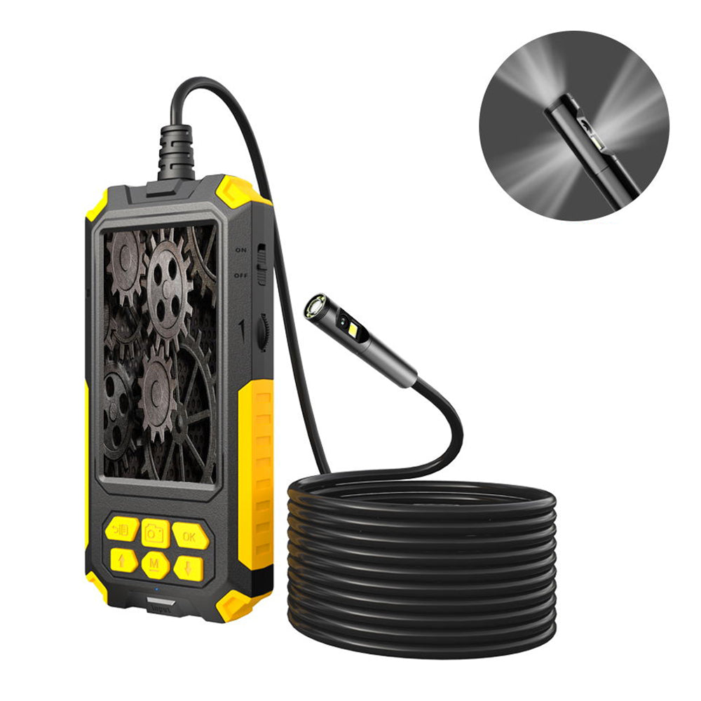 P50 2m Hard Wire HD 4.5&#39;&#39; Screen Waterproof 8mm Three Lenses Borescope Inspection Endoscope Camera