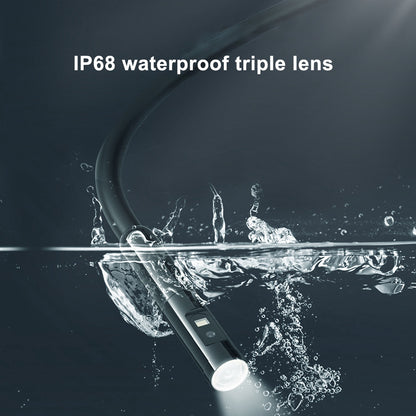 P50 2m Hard Wire HD 4.5" Screen Waterproof 8mm Three Lenses Borescope Inspection Endoscope Camera