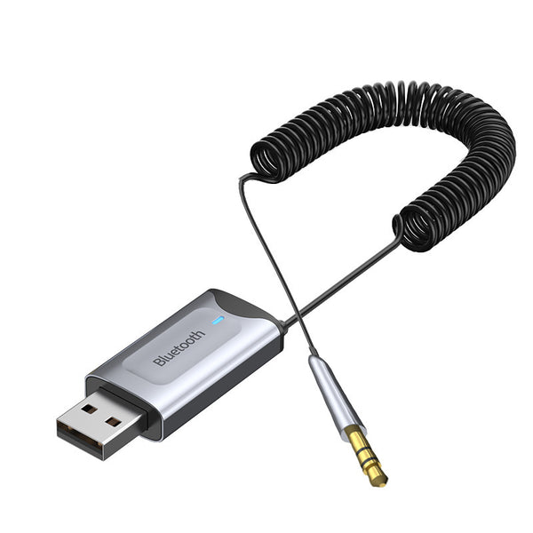 Bluetooth Aux Adapter Dongle USB to 3.5mm Jack Car Audio Aux Bluetooth 5.3 Handsfree Kit