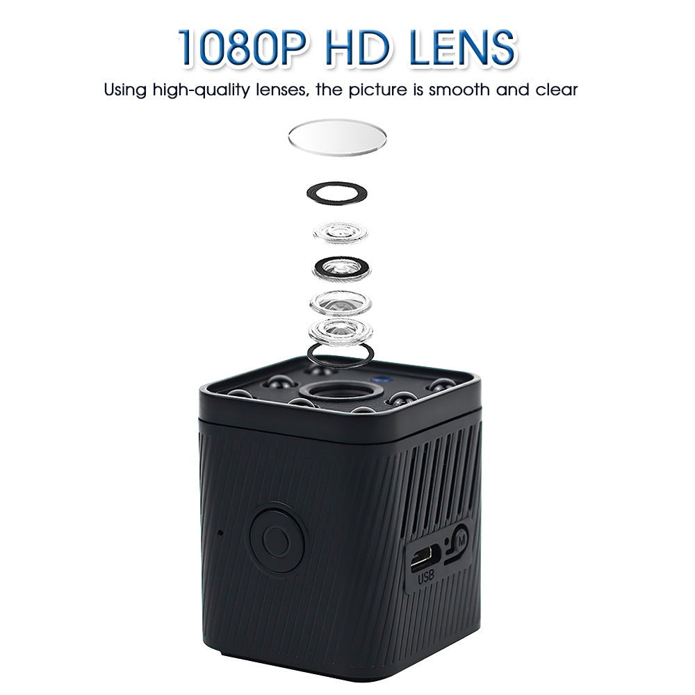 AS01 WiFi Camera HD Night Vision Home Security Camcorder Webcam Home Wireless Surveillance Camera