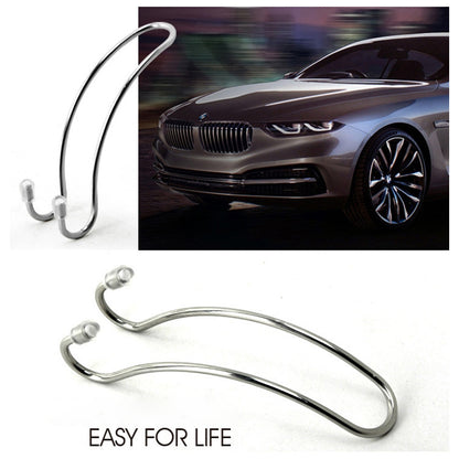 2Pcs Car Seat Back Headrest Hanger Hook Purse Bag Cloth Organizer Holder 3x11x3.4cm