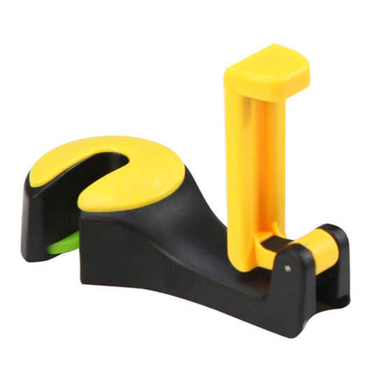 2 in 1 Auto Car Headrest Hooks Multi-function Seat Back Hook Car Phone Mount Holder Fastener Seat Back Hanger Clips for Bags/Mobile Phones
