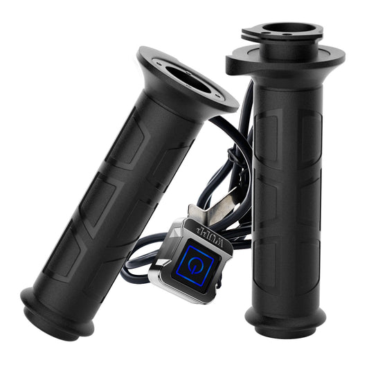 WUPP ZH-983C1 1Pair Smart 3-Gear 12V Motorcycle Heated Grips Universal Electric Heating Handlebar Modified Heating Grips Electric Scooter Warmer Handgrips