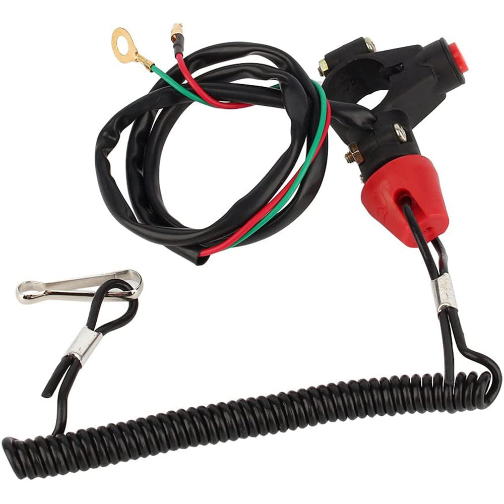 22mm Motorcycle Engine Kill Stop Switch Motorbike Emergency Stop Switch with Safety Pull Rope