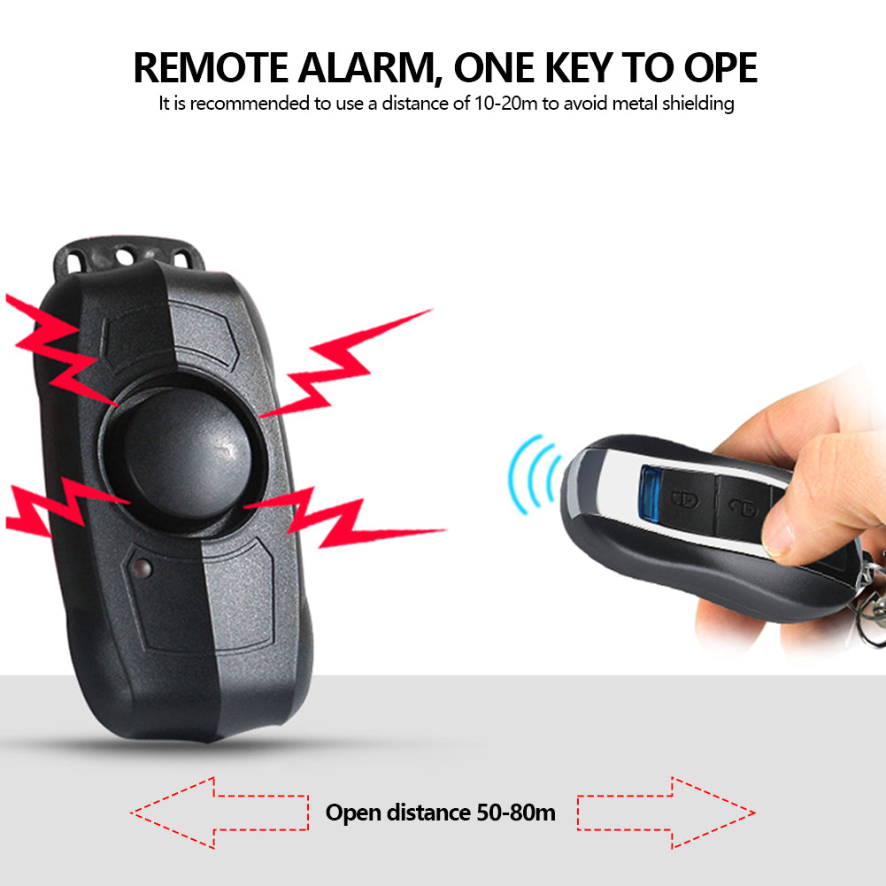 LY-C1 USB Charging Bike Alarm Wireless Scooter Alarm Motorcycle Anti-Theft Bicycle Alarm - Black