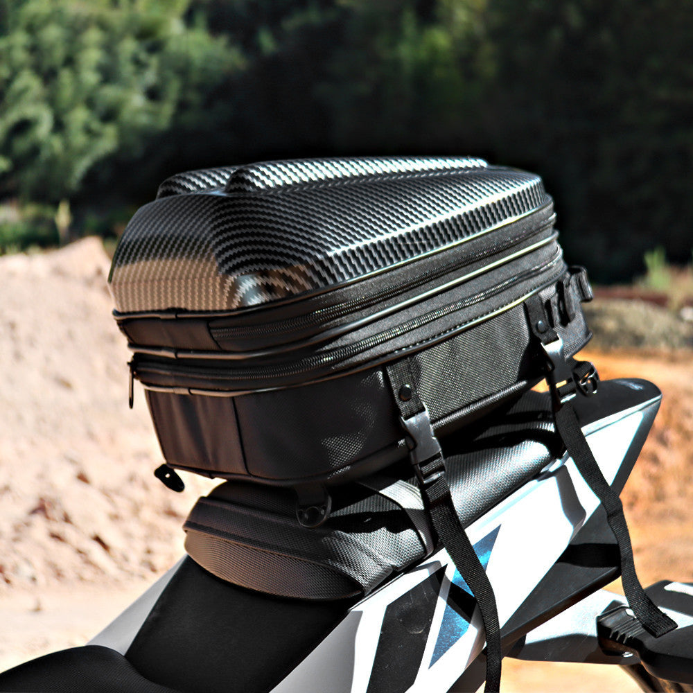 WOSAWE MB15 Waterproof Motorcycle Seat Tail Bag Multifunctional Expandable Motorcycle Luggage Bag Motorbike Helmet Bag