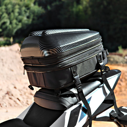 WOSAWE MB15 Waterproof Motorcycle Seat Tail Bag Multifunctional Expandable Motorcycle Luggage Bag Motorbike Helmet Bag