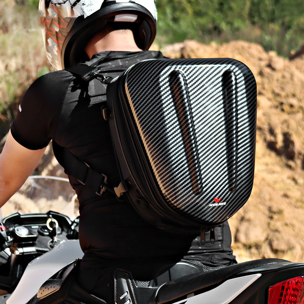 WOSAWE MB15 Waterproof Motorcycle Seat Tail Bag Multifunctional Expandable Motorcycle Luggage Bag Motorbike Helmet Bag