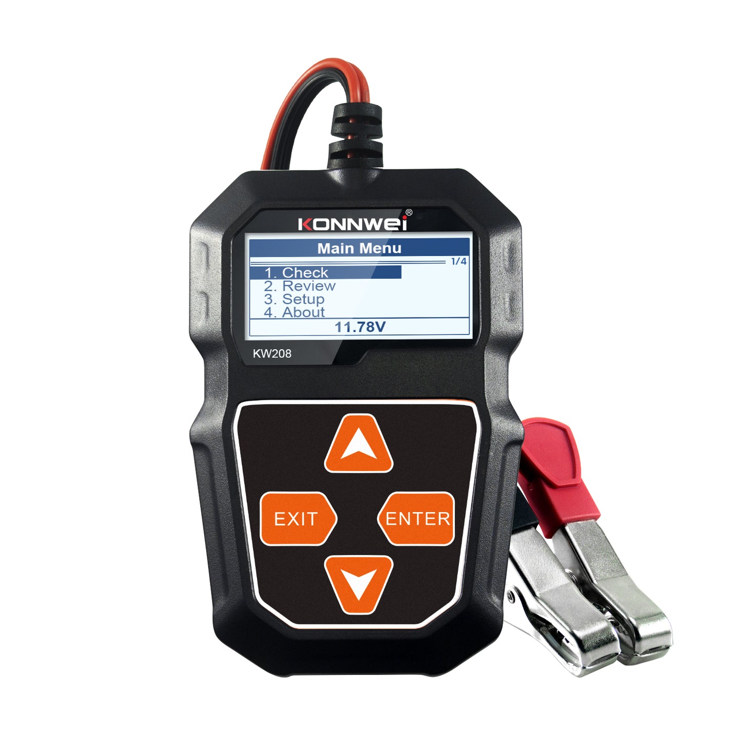 KONNWEI  KW208 Automotive Battery Tester Car Digital 12V 100-2000CCA Cranking Charging System Test Tool