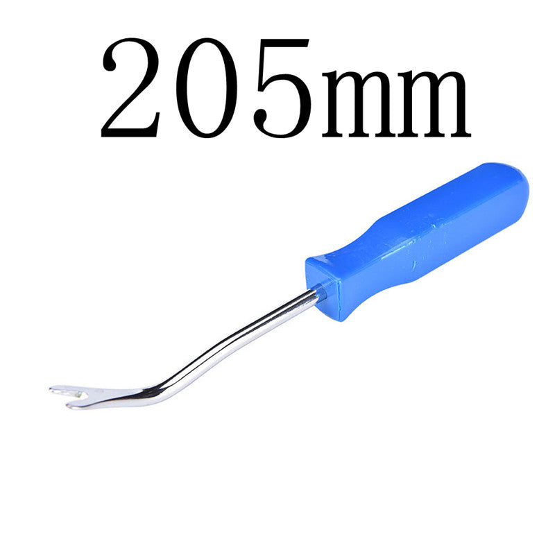 205mm Length Car Door Trim Clip Remover Plastic Fastener Puller Removing Pry Tool with with Rubber Handle