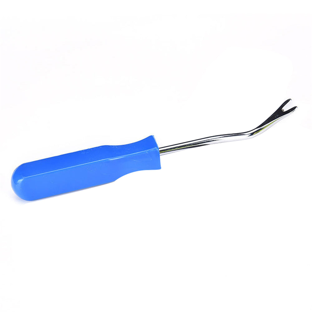 205mm Length Car Door Trim Clip Remover Plastic Fastener Puller Removing Pry Tool with with Rubber Handle
