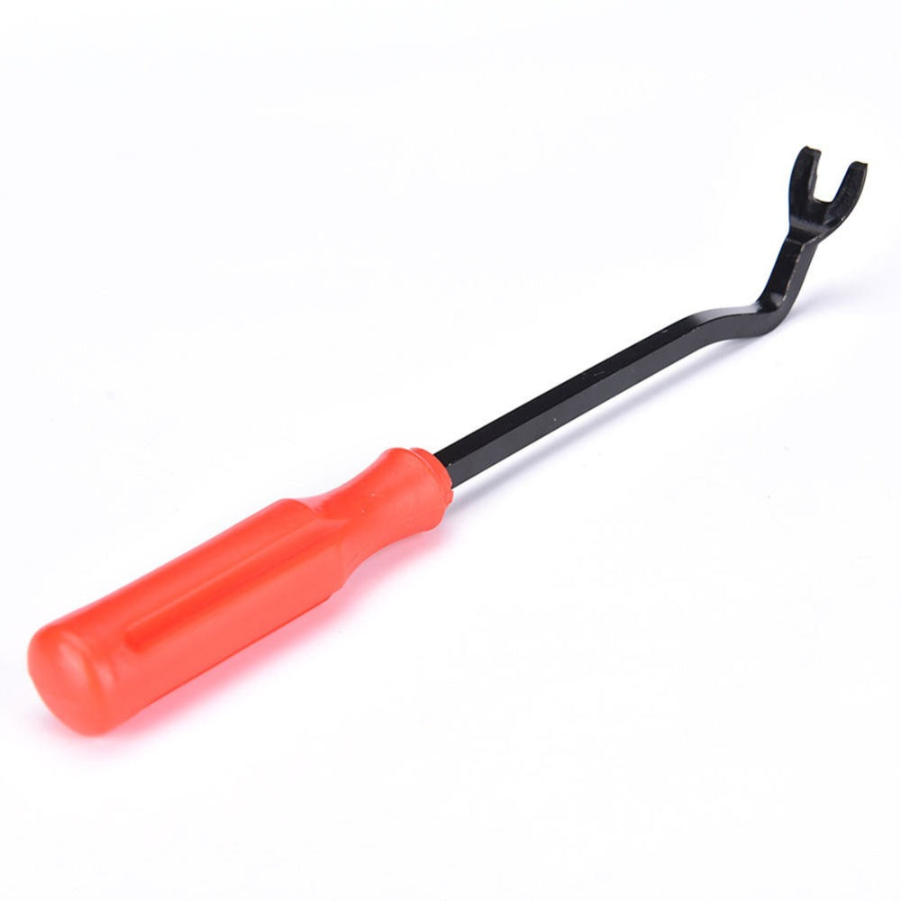 220mm Hard Car Tire Trim Removal Tool Pry Remover Tool Plier Puller with Rubber Handle Grip - Red