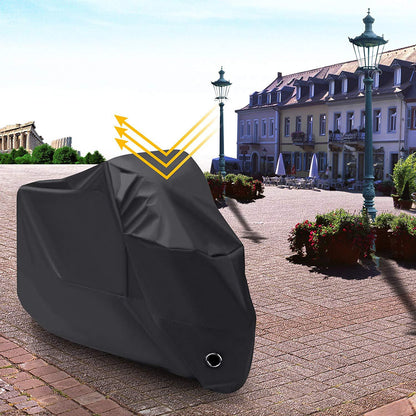 Outdoor Motor Bike Scooter Rain Cover All Season Windproof Dustproof UV Resistant Protector, Size XXXXL: 295x110x140cm