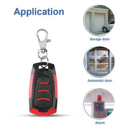 AK-K200427 433MHZ Wireless Copy Remote Control 4 Keys Cloning Garage Door Duplicator with Keychain