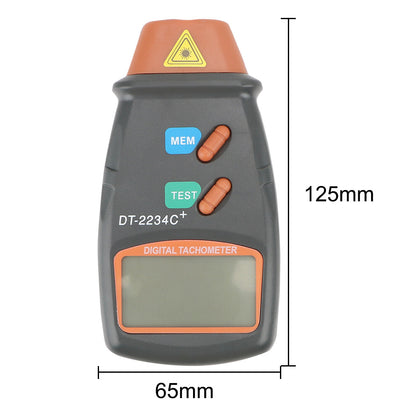 DT-2234C+ Handheld Car Speedometer Speed Gauge Digital RPM Meter Non-Contact Laser Photo Tachometer