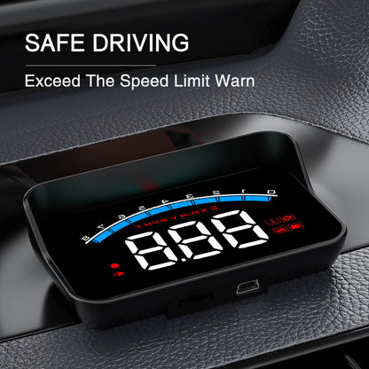 M6S Multifunctional 3.5 Inch Screen Head Up Display Car Electronic HUD Windshield Projector Overspeed Security Alarm