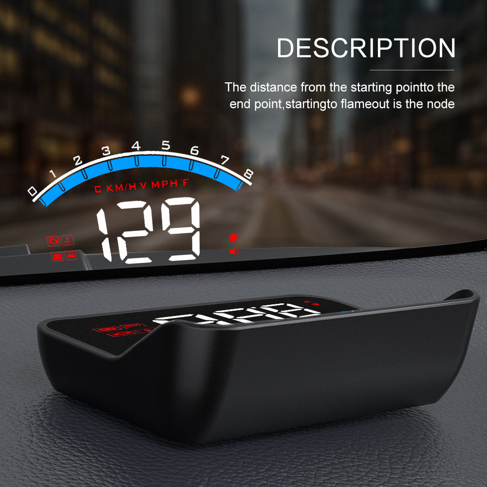 M6S Multifunctional 3.5 Inch Screen Head Up Display Car Electronic HUD Windshield Projector Overspeed Security Alarm