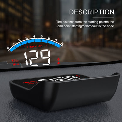 M6S Multifunctional 3.5 Inch Screen Head Up Display Car Electronic HUD Windshield Projector Overspeed Security Alarm