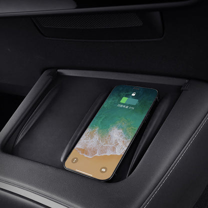 For Tesla Model Y/3 Center Console Wireless Charger Silicone Mat Anti-Skid Pad Car Interior Accessories