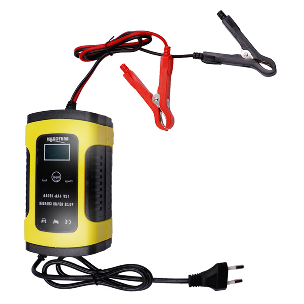 12V Battery Charger All-Intelligent Universal Battery Maintainer Repair Lead-Acid Battery Charger with Digital Display for Motorcycle Cars