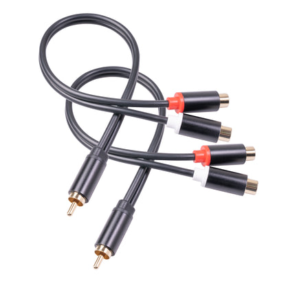 3686MFF-03 RCA Male to Dual RCA Female Audio Power Amplifier Adapter Cable Stereo Y Splitter Cord