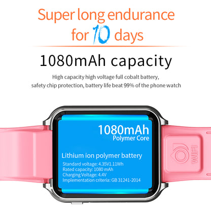 H1 4G Network Kids Smart Watch Waterproof Photography Watch Phone with Dual Cameras/Mic/GPS Tracker (2G+16G)