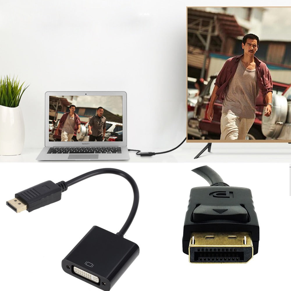 DisplayPort Male to DVI Female Adapter HD Converter (Big Shell)