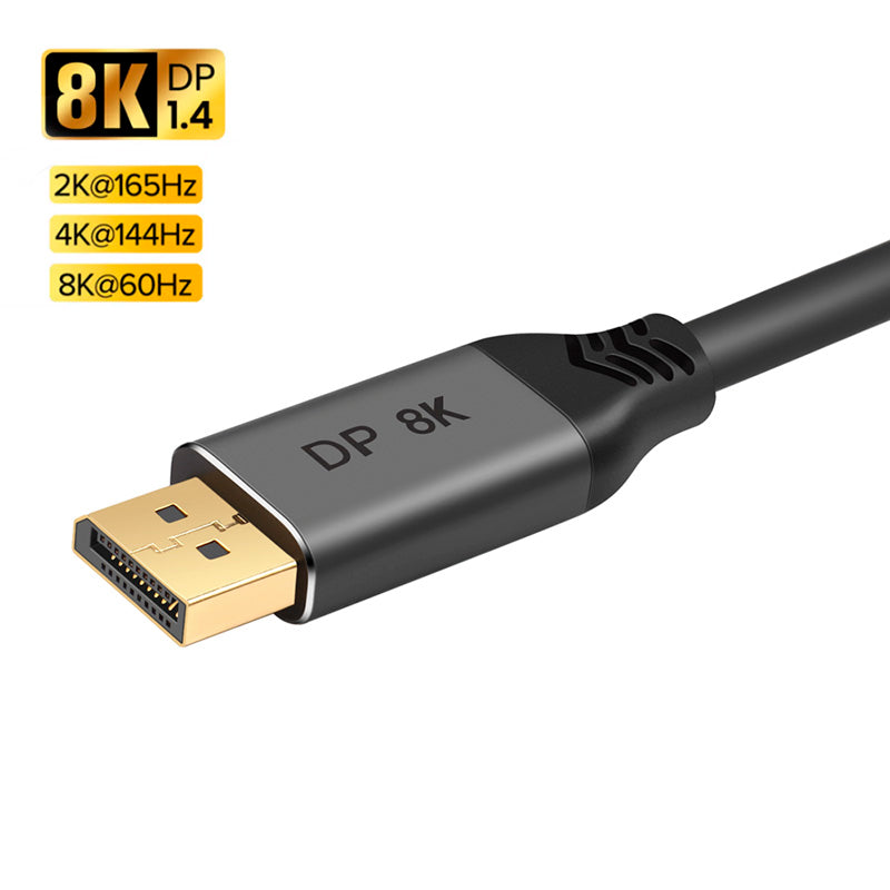 8K 60HZ DP1.4 DP Cable 2m DisplayPort to DisplayPort Adapter Converter Cable Cord for PC Laptop TV