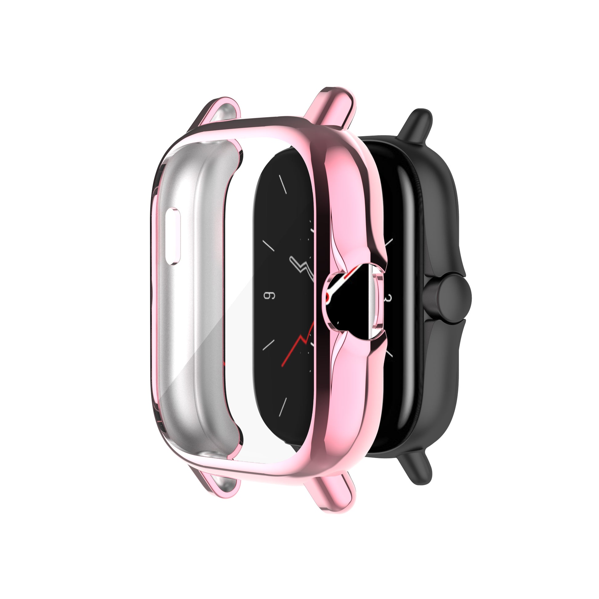 A1968 Electroplating TPU Smart Watch Protective Case Cover Frame for Amazfit GTS 2e/GTS 2