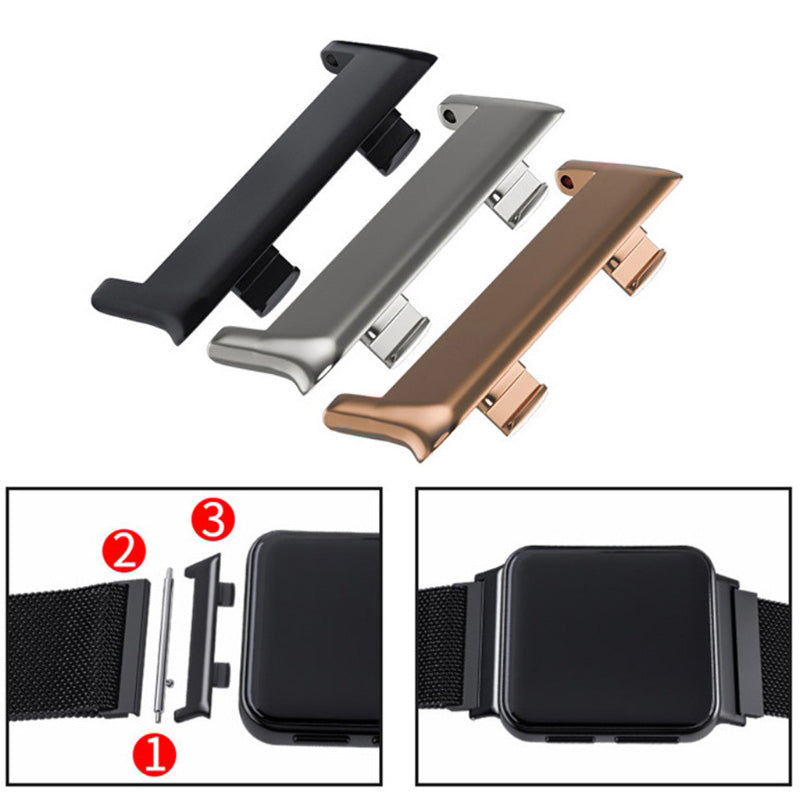 1 Pair Stainless Steel Connector Adapter Watch Band Accessories for Oppo Watch 2 46mm