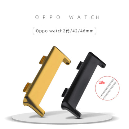 1 Pair Stainless Steel Connector Adapter Watch Band Accessories for Oppo Watch 2 46mm