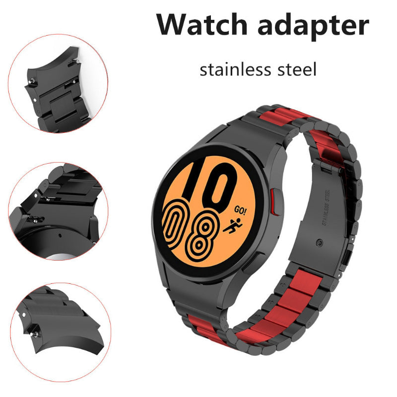 1 Pair 20mm Watch Strap Connector Stainless Steel Watchband Adapter for Samsung Galaxy Watch4 44mm 40mm / Galaxy Watch4 Classic 46mm 42mm
