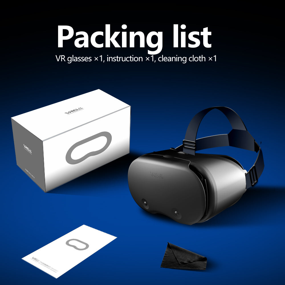VRG VRGPro X7 VR Headset Blue-light 3D Virtual Reality Glasses Compatible with Mobile Phones Universal Virtual Reality Goggles for Kids & Adults