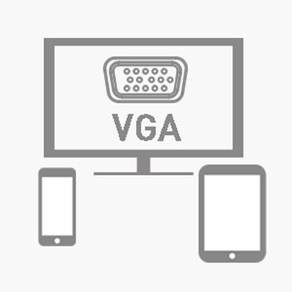 QGEEM UA17 1.2m USB-C Male to VGA Male Adapter Cable HD Video Conversion Cable