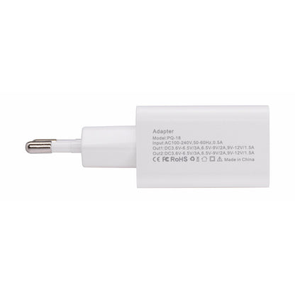 18W USB + Type-C Dual Ports Quick Charge Travel Charger