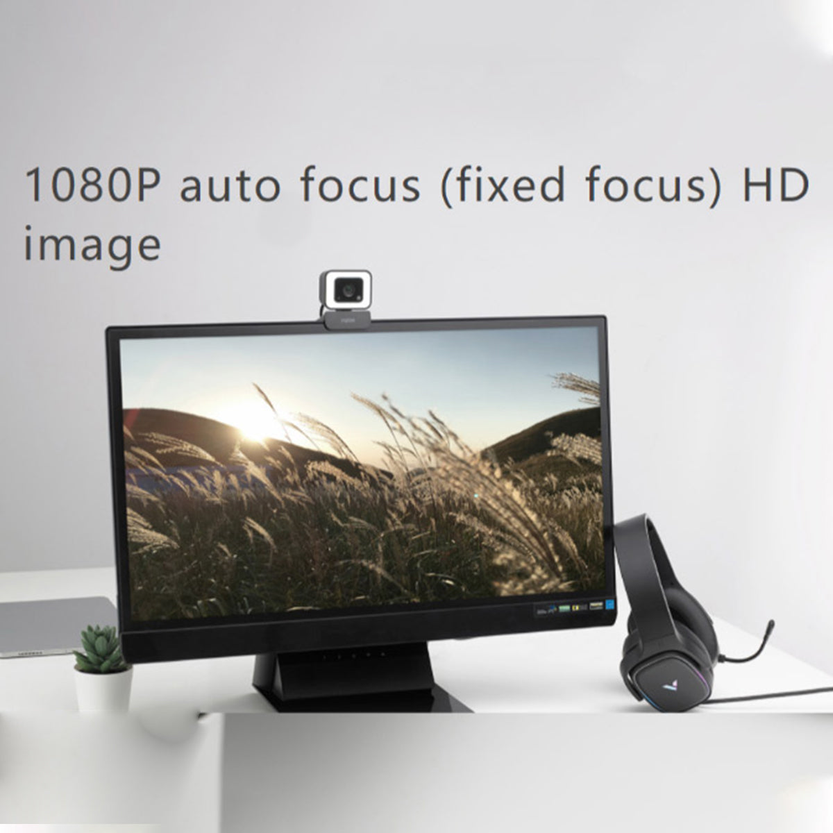 RAPOO C270L Webcam FHD 1080P with Fill Light and Microphone USB Plug Rotatable Mini Camera