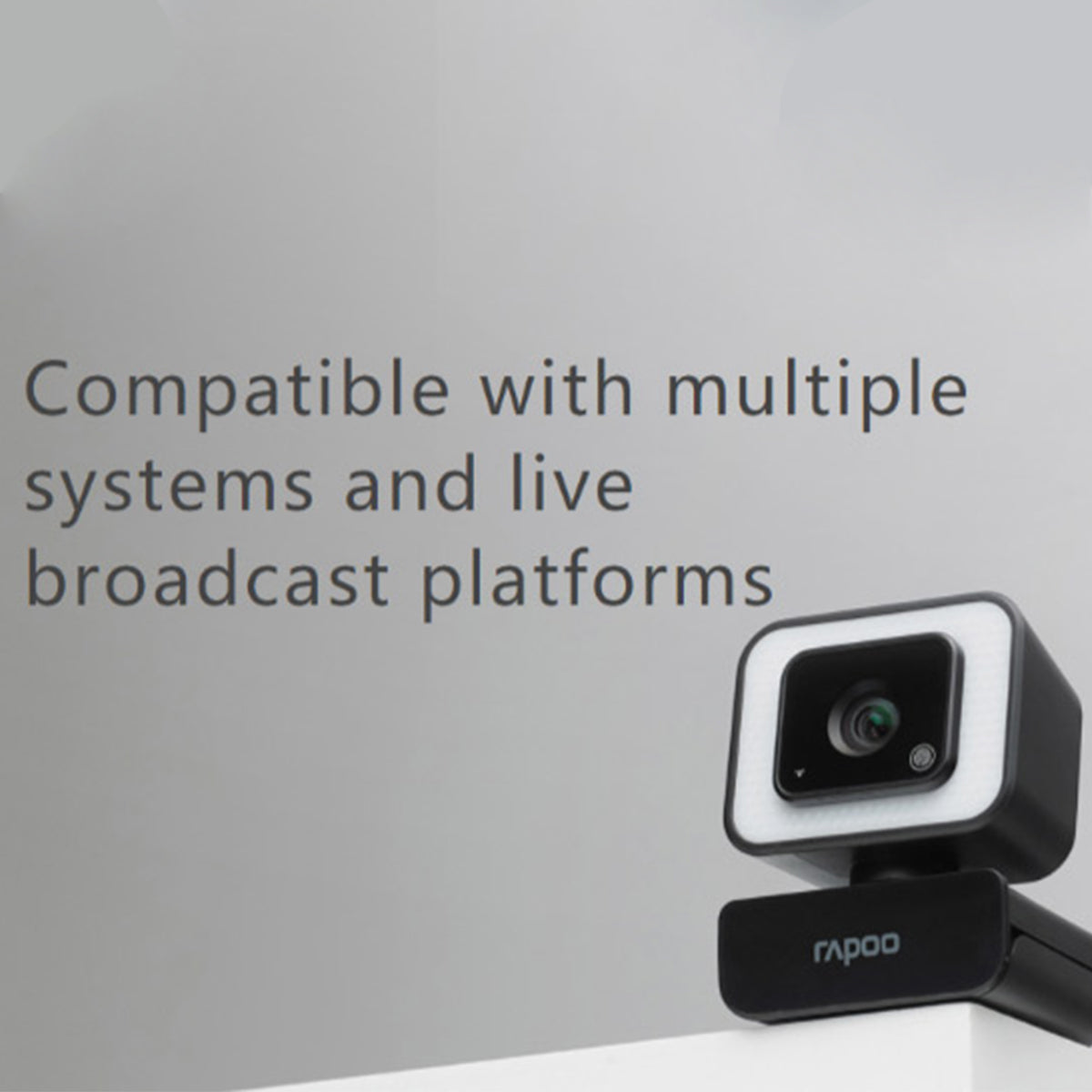 RAPOO C270L Webcam FHD 1080P with Fill Light and Microphone USB Plug Rotatable Mini Camera