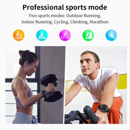 M7S GPS Smart Watch 1.3 inch IPS Screen Sports Bracelet IP67 Water-Resistant Health Watch with Heart Rate/Blood Pressure Monitoring Support Nano SIM Card