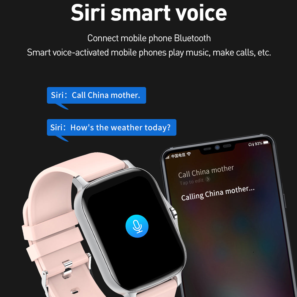 ST30 Breath Training Smart Watch 1.69 Inch Touch Screen Heart Rate Blood Pressure Blood Oxygen Fitness Tracker Wrist Watch