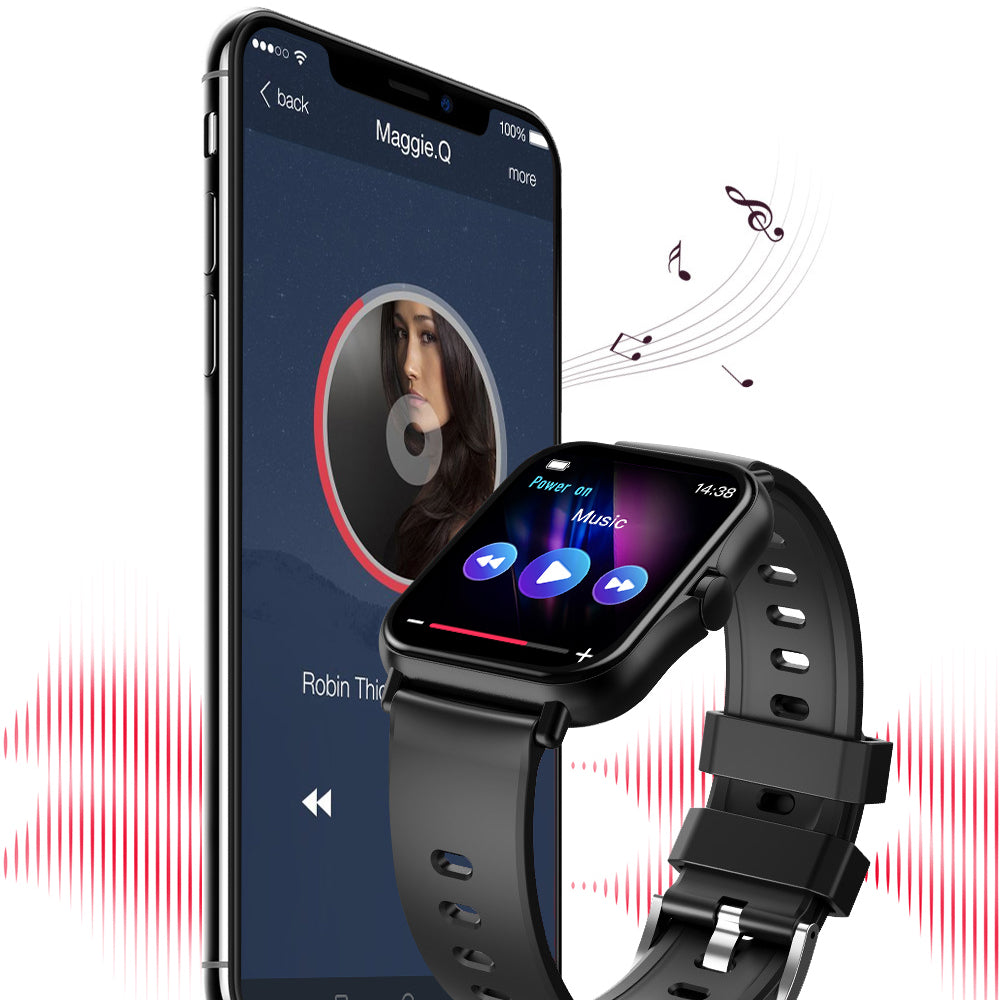 ST30 Breath Training Smart Watch 1.69 Inch Touch Screen Heart Rate Blood Pressure Blood Oxygen Fitness Tracker Wrist Watch