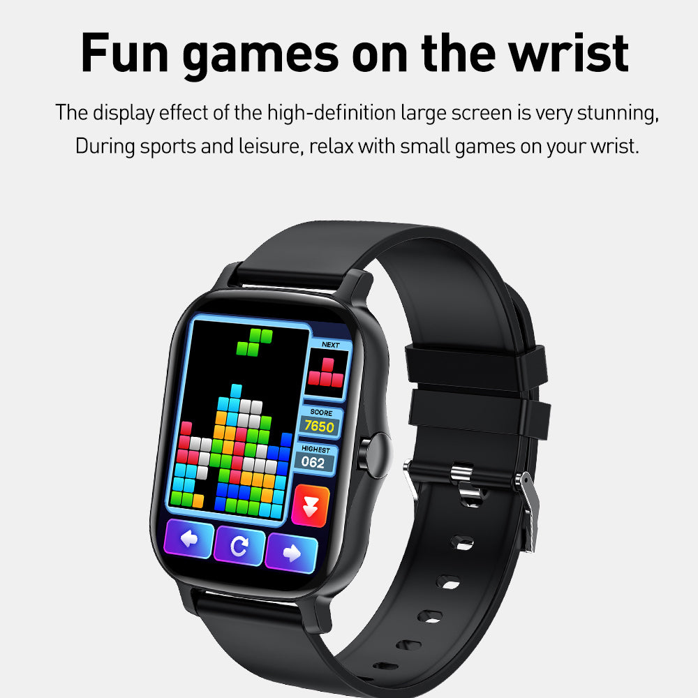 ST30 Breath Training Smart Watch 1.69 Inch Touch Screen Heart Rate Blood Pressure Blood Oxygen Fitness Tracker Wrist Watch