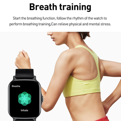 ST30 Breath Training Smart Watch 1.69 Inch Touch Screen Heart Rate Blood Pressure Blood Oxygen Fitness Tracker Wrist Watch
