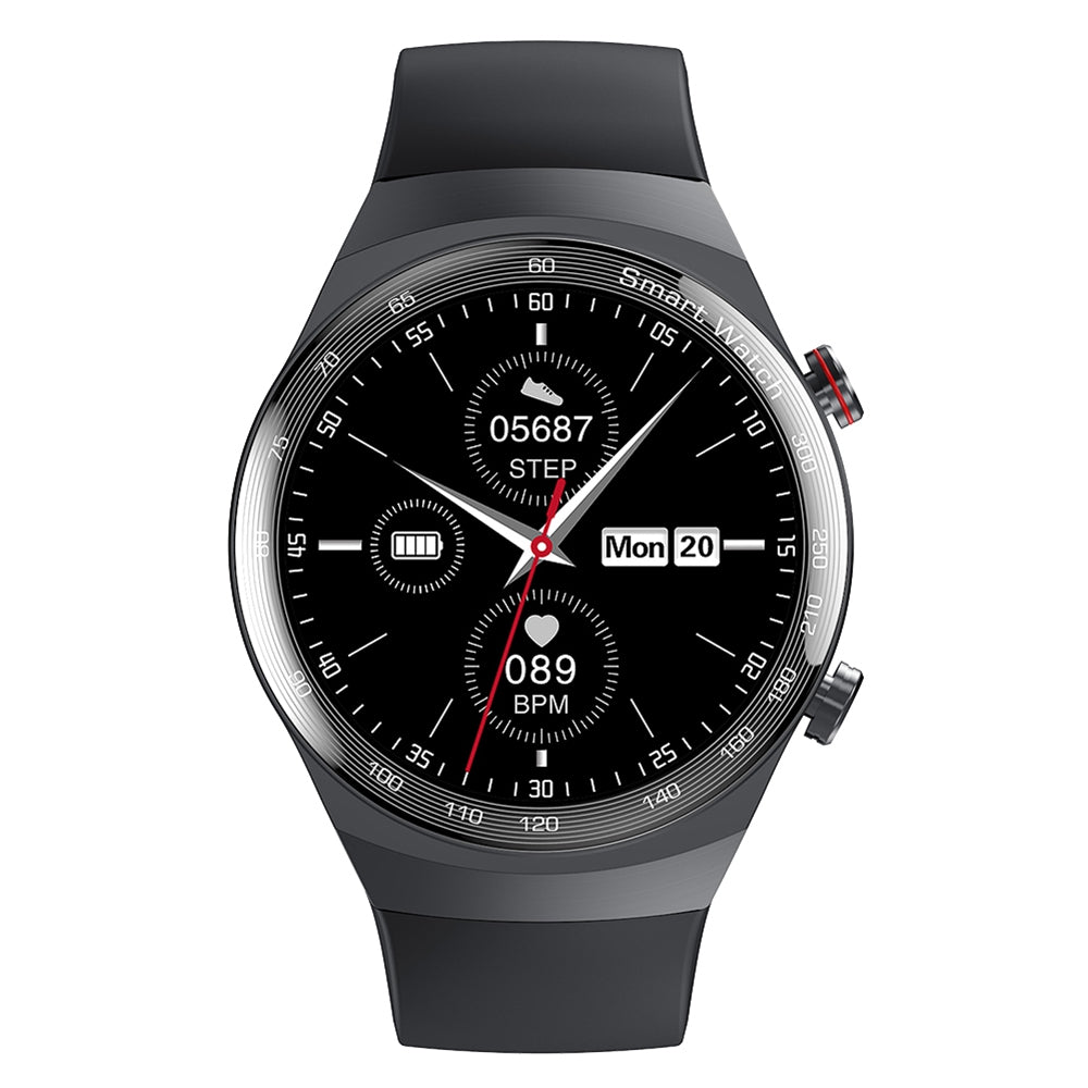 AK26 Fashionable Bluetooth Smart Watch Sports Modes Body Blood Pressure Sleeping Monitoring Steel Band Smart Bracelet (Silicone Strap)