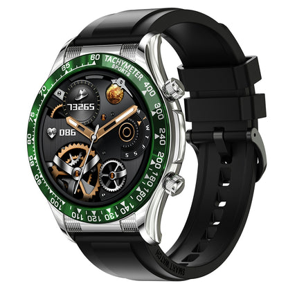 E18PRO 1.32 inch Screen Smart Watch NFC Business Waterproof Bluetooth Calling Heart Rate Smart Bracelet (Silicone Strap)