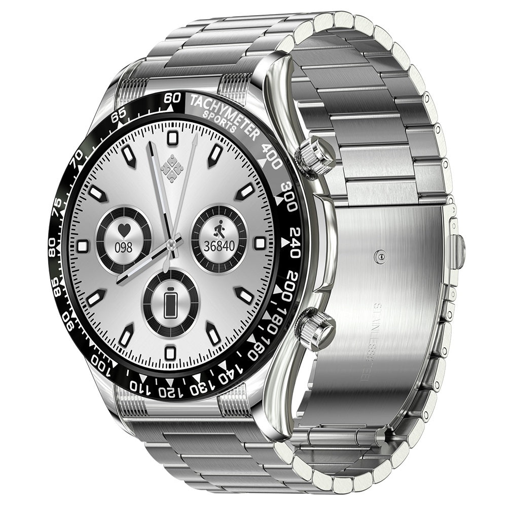 E18PRO Smart Watch 1.32'' Screen Health Fitness Tracker for Women and Men, Touchscreen Smartwatch with NFC, Heart Rate Tracking, Sleep Monitor (Steel Strap)