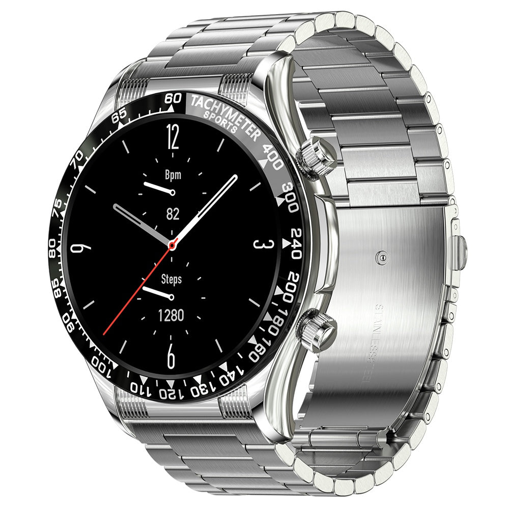 E18PRO Smart Watch 1.32" Screen Health Fitness Tracker for Women and Men, Touchscreen Smartwatch with NFC, Heart Rate Tracking, Sleep Monitor (Steel Strap)